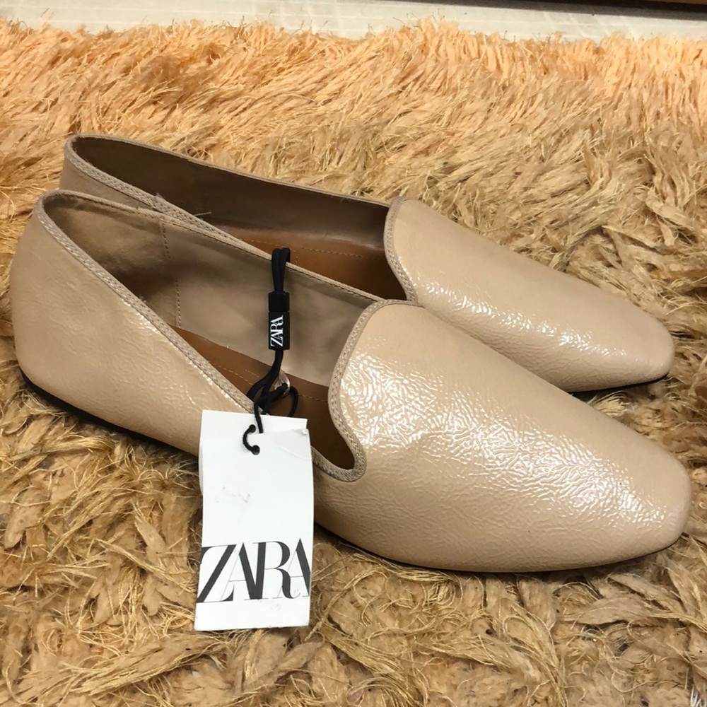 Zara Tan Loafers Size 11